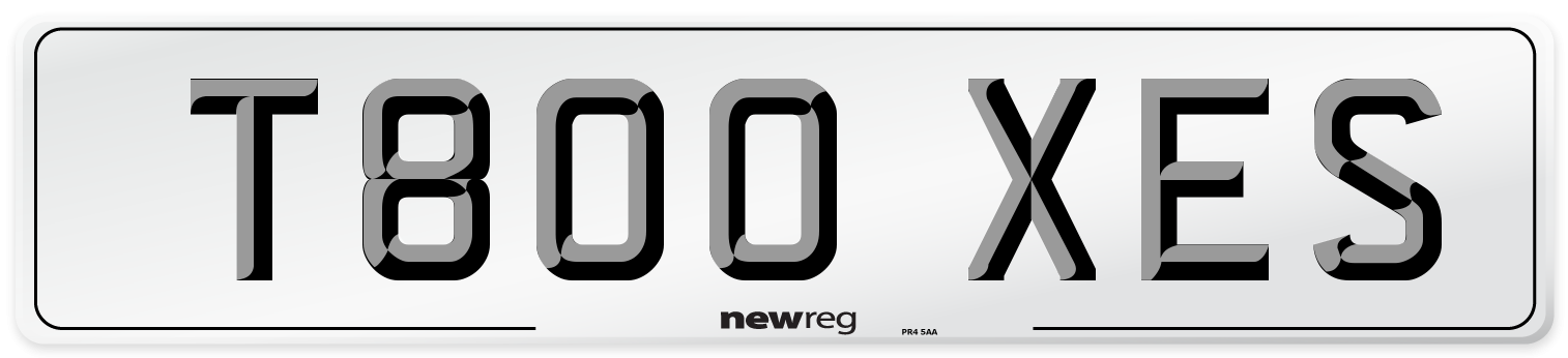 T800 XES Number Plate from New Reg